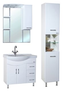 Тумба под раковину Bellezza Коралл 85см правая белый 00000001365